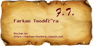 Farkas Teodóra névjegykártya