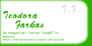teodora farkas business card